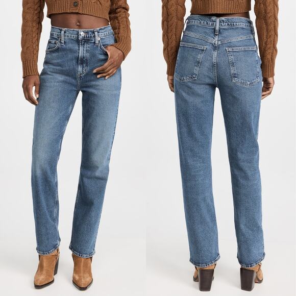 Agolde Denim - AGOLDE Vintage High Rise Boot Jeans US 27 Prophecy Mid Blue Wash Denim Classic